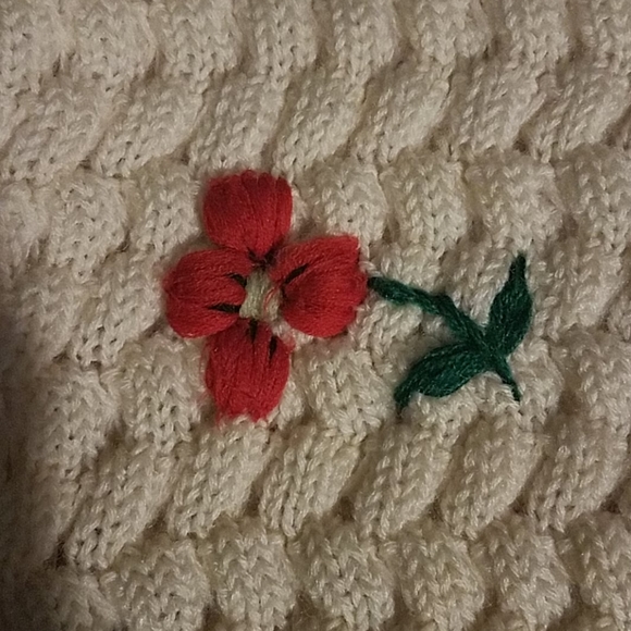 Vintage 1950s  Hand Embroidered Sweater - Picture 10 of 13